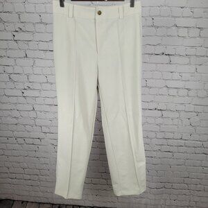 Zara Beige High Rise Straight Leg Stretch Dress Pants Size Medium M (30x31)